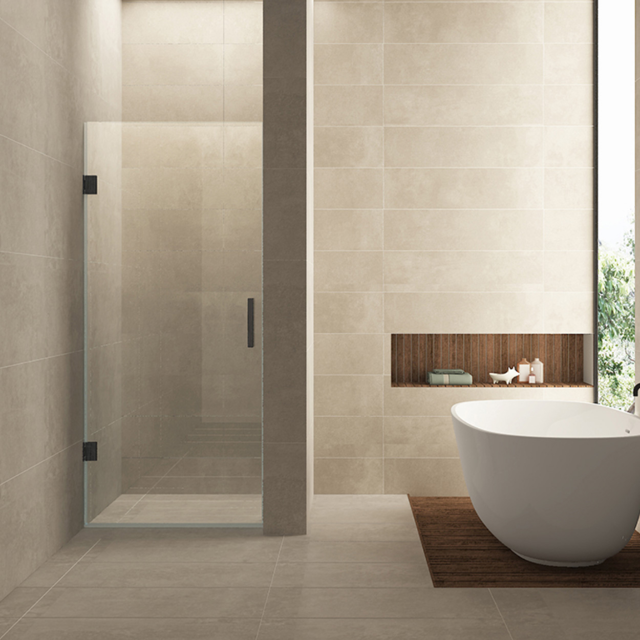Wiesbaden Less Nisdeur 8mm Nano Helder Glas / Gunmetal